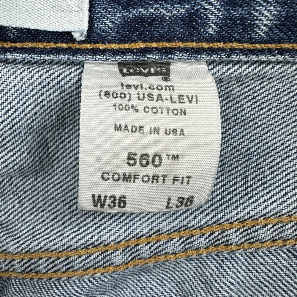 Vintage Levi's 560 Jeans Men 36x36 (Actual 35x34) Blue Denim Relaxed Tapered USA